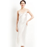 100% pure silk long nightgowns women Sexy sleepwear - ladies Shapewear 