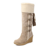 Gdgydh Fashion Scrub Plush Snow Boots - ladies Shapewear 