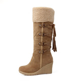 Gdgydh Fashion Scrub Plush Snow Boots - ladies Shapewear 