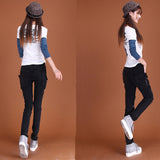 New Punk Style Women Jeans With Zippers Skinny Slim Fit Pencil Denim Pants - ladies Shapewear 