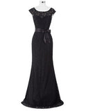 Kate Kasin Mermaid Evening Dresses with Belt Long Bride Dress - ladies Shapewear 