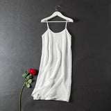 100% pure silk nightgowns women Sexy sleepwear Very light SILK nightdress - ladies Shapewear 