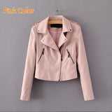 Brand Motorcycle PU Leather Jacket - ladies Shapewear 