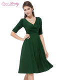 Cocktail Dresses Sleeves Hot Selling V Neck Short Dresses Women - ladies Shapewear 