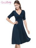 Cocktail Dresses Sleeves Hot Selling V Neck Short Dresses Women - ladies Shapewear 