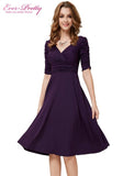 Cocktail Dresses Sleeves Hot Selling V Neck Short Dresses Women - ladies Shapewear 