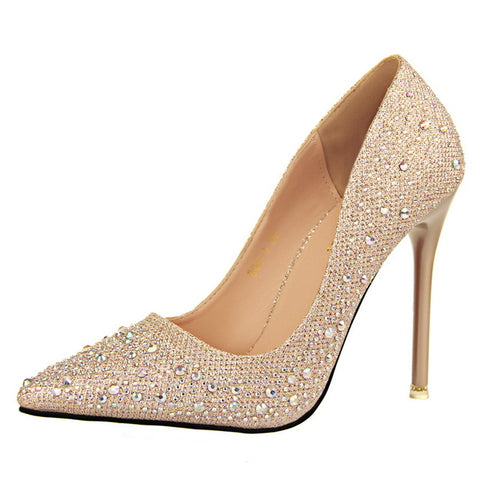 New Spring Autumn Women Pumps Sexy Black Gold Silver High Heels - ladies Shapewear 