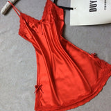 Ladies Sexy Silk Satin Night Dress Sleeveless Nighties - ladies Shapewear 