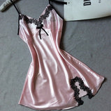 Ladies Sexy Silk Satin Night Dress Sleeveless Nighties - ladies Shapewear 