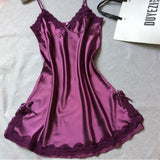 Ladies Sexy Silk Satin Night Dress Sleeveless Nighties - ladies Shapewear 