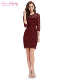 Cocktail Dresses Ever Pretty Women Long Sleeve Slim Fit Elegant Lace Cocktail Dresses - ladies Shapewear 