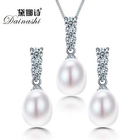 Dainashi New arrival bridal women geometric natural freshwater pearl jewelry set - ladies Shapewear 