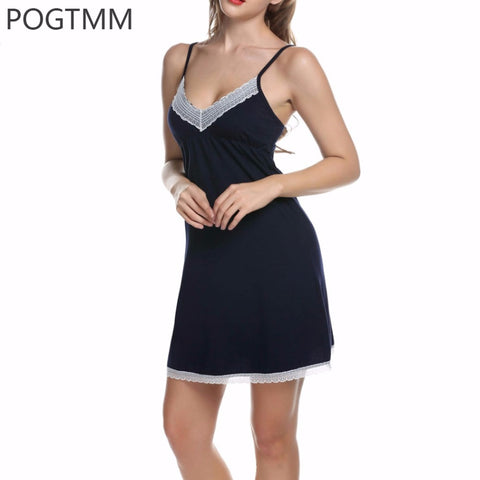 Lady Cotton Nightgown Women Nightwear Night Dress - ladies Shapewear 