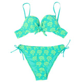 High Quality Floral Embroidery Sexy Big Breasted Women Bikini Swimwear - ladies Shapewear 