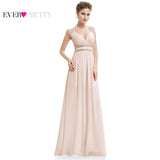 Formal Prom Dresses Long Ever Pretty Women Elegant V neck Party Gowns Dresses - ladies Shapewear 