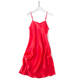 100% REAL silk nightgowns women Sexy Spaghetti Strap sleepdress - ladies Shapewear 