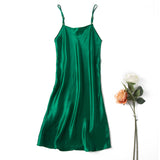 100% REAL silk nightgowns women Sexy Spaghetti Strap sleepdress - ladies Shapewear 