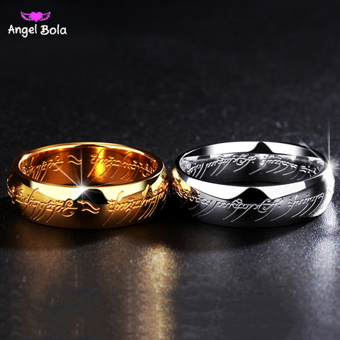 Lord of The Ring Titanium Steel Wedding Rings - ladies Shapewear 