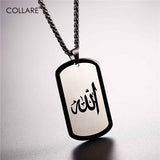 Collare Allah Pendant Gold/Black Color Stainless Steel ( Women Men Islamic Jewelry ) - ladies Shapewear 