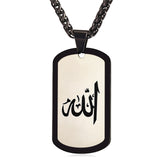 Collare Allah Pendant Gold/Black Color Stainless Steel ( Women Men Islamic Jewelry ) - ladies Shapewear 