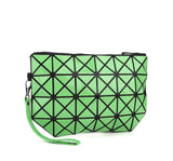 Fashion geometric triangle rhombus fold over square mosaic clutch - ladies Shapewear 