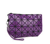 Fashion geometric triangle rhombus fold over square mosaic clutch - ladies Shapewear 