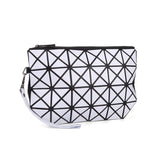 Fashion geometric triangle rhombus fold over square mosaic clutch - ladies Shapewear 