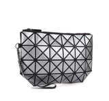 Fashion geometric triangle rhombus fold over square mosaic clutch - ladies Shapewear 