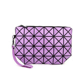 Fashion geometric triangle rhombus fold over square mosaic clutch - ladies Shapewear 