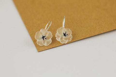 Lotus Fun Real Sterling Silver Handmade Flower in the Earrings - ladies Shapewear 