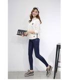 Faux Leather Leggings Navy Blue Sexy Women Leggins - ladies Shapewear 