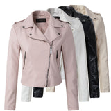 Brand Motorcycle PU Leather Jacket - ladies Shapewear 
