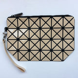 Fashion geometric triangle rhombus fold over square mosaic clutch - ladies Shapewear 