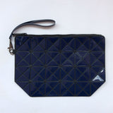 Fashion geometric triangle rhombus fold over square mosaic clutch - ladies Shapewear 