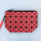Fashion geometric triangle rhombus fold over square mosaic clutch - ladies Shapewear 