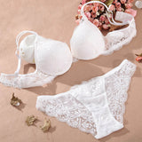 Woman Sexy Lingerie Lace Bra And Panty Sets - ladies Shapewear 