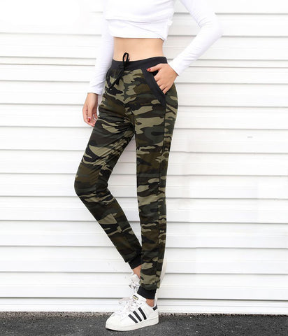 2017 New arrival Women sweatpant Camouflage Jogger Pant - ladies Shapewear 