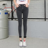 Skinny Female Slim Pencil Pants Denim Ladies Trousers - ladies Shapewear 