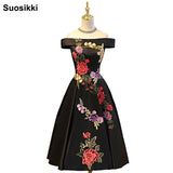 Suosikki Boat Neck Tea-length evening dress - ladies Shapewear 