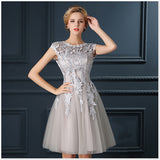 LOVONEY Short Prom Dresses Elegant A-Line Red Prom Dress Gown - ladies Shapewear 