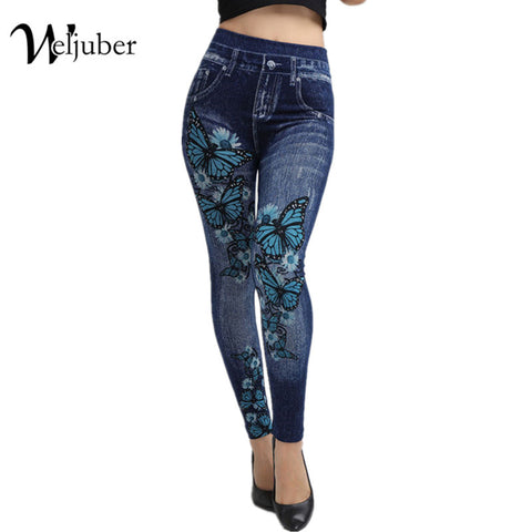 Weljuber Women Leggings Autumn Jeans Leggings - ladies Shapewear 