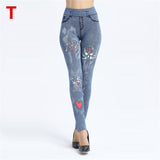 Weljuber Women Leggings Autumn Jeans Leggings - ladies Shapewear 