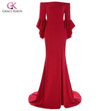 Grace Karin Red Mermaid Evening Dress - ladies Shapewear 