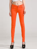 {Guoran} Candy Color Women Jeans Pencil Pants - ladies Shapewear 