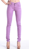 {Guoran} Candy Color Women Jeans Pencil Pants - ladies Shapewear 