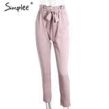 Simplee Apparel OL chiffon high waist harem pants - ladies Shapewear 