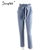 Simplee Apparel OL chiffon high waist harem pants - ladies Shapewear 