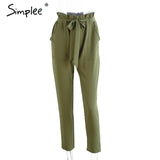 Simplee Apparel OL chiffon high waist harem pants - ladies Shapewear 