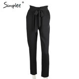 Simplee Apparel OL chiffon high waist harem pants - ladies Shapewear 