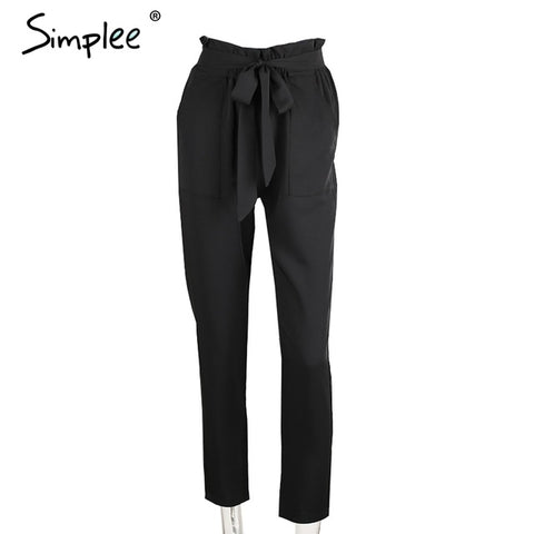 Simplee Apparel OL chiffon high waist harem pants - ladies Shapewear 